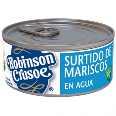 Surtido de marisco caldillo en agua Robinson Crusoe 190g