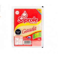 Queso gauda Soprole laminado 15 laminas  250 gr