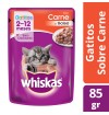 Sobre Alimento Gatitos Carne  Whiskas 85 Gr