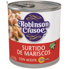 Surtido de marisco caldillo en aceite Robinson Crusoe 425 gr